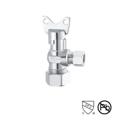 200 Psi 1/2 인치 OEM/ODM 15mm 크롬 접착각 밸브 / 뜨거운 물 각 밸브