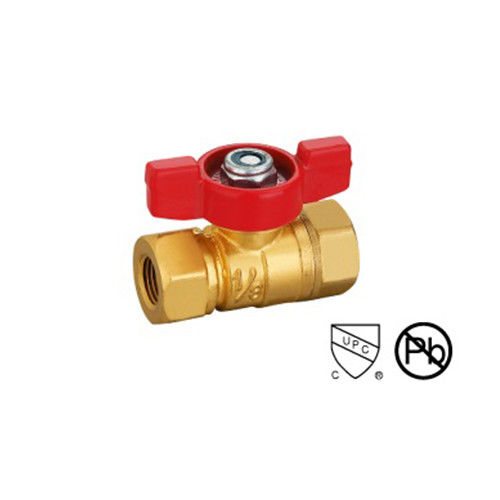 1/8-1/4 미니 볼 밸브 ANSI B120.1 600 Wog Brass Ball Valve 소금 밸브