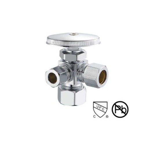 15mm Solder Brass 3 Way Angle Stop Valve 1/2 인치 여성 / 남성 실